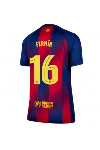 Barcelona Fermin Lopez #16 Fotballdrakt Hjemme Klær Dame 2025-26 Korte ermer